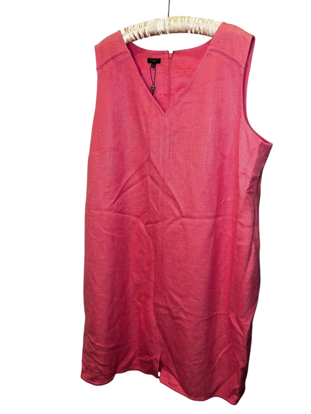 talbots NEW NWT pink textured cotton classic shift dress 24W